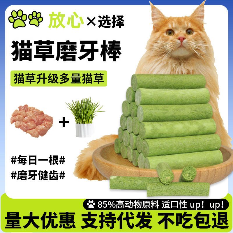 冻干猫草磨牙棒 猫咪零食 宠物食品