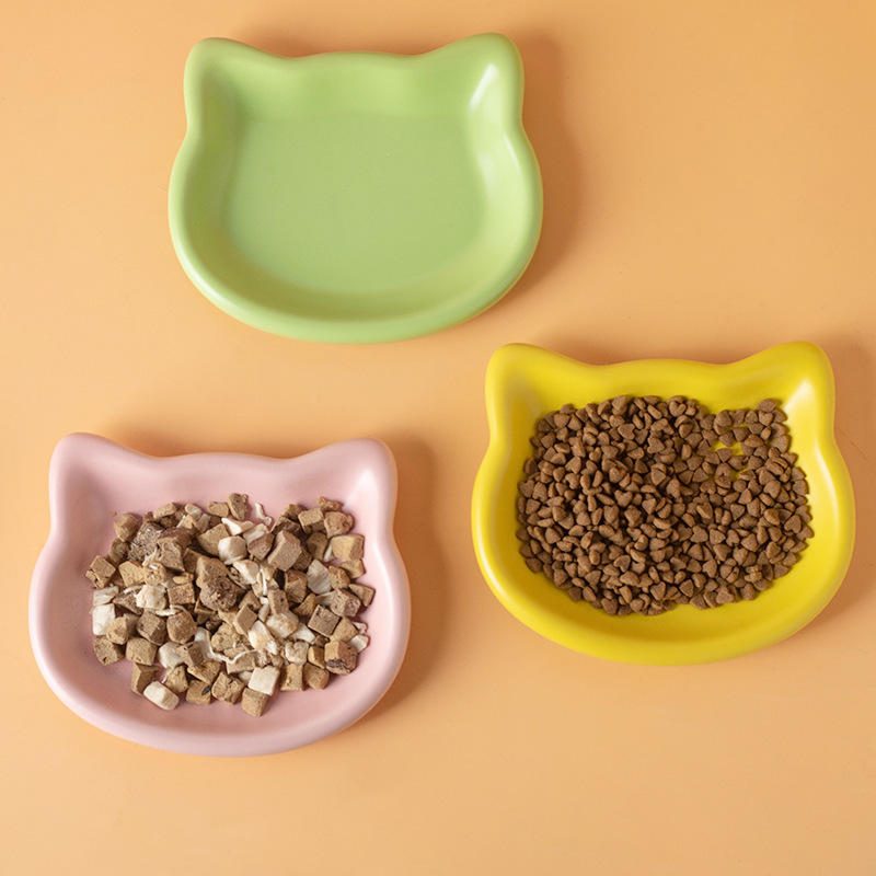 猫碗 塑料宠物碗 幼猫食盆 罐头零食冻干餐盘 矮脚猫碟