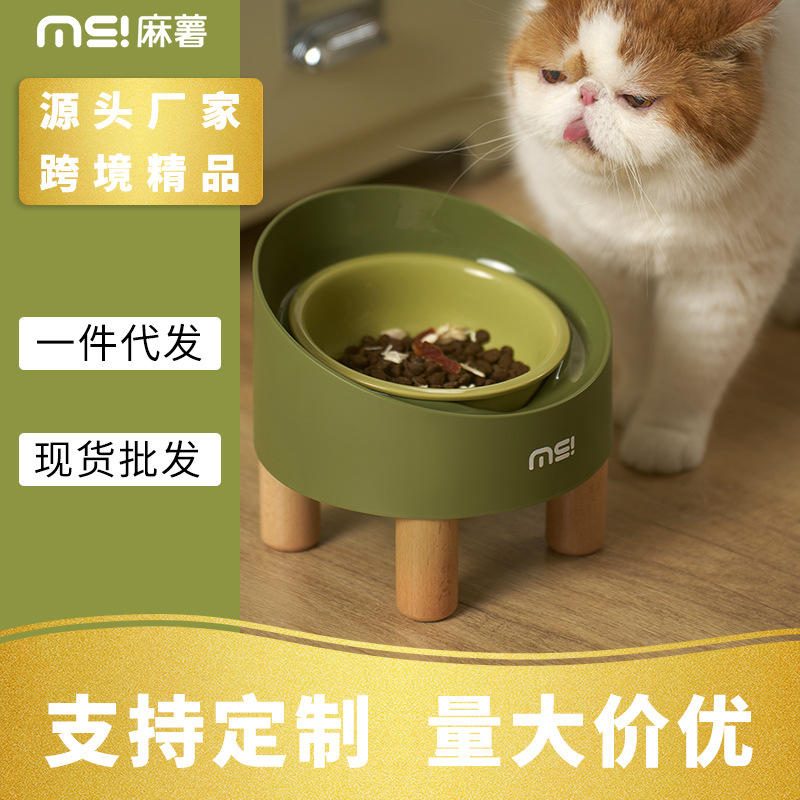 防滑陶瓷宠物碗 猫狗喂食饮水盆 麻薯春卷