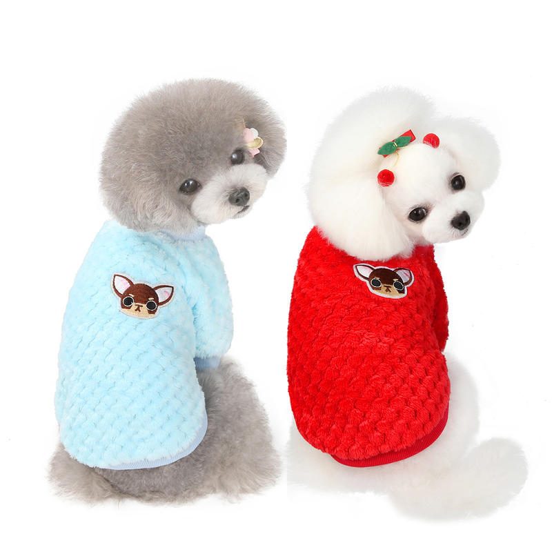 宠物狗狗衣服冬季小型犬猫咪两腿绒衣