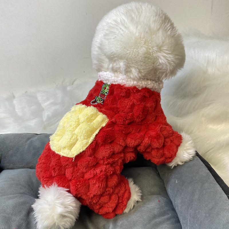 秋冬季双面金龟绒加厚保暖宠物服装 狗狗猫咪小型犬衣服