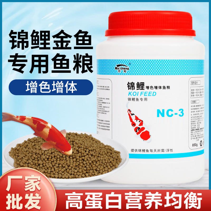 金鱼锦鲤鱼食 螺旋藻增色上浮颗粒鱼粮