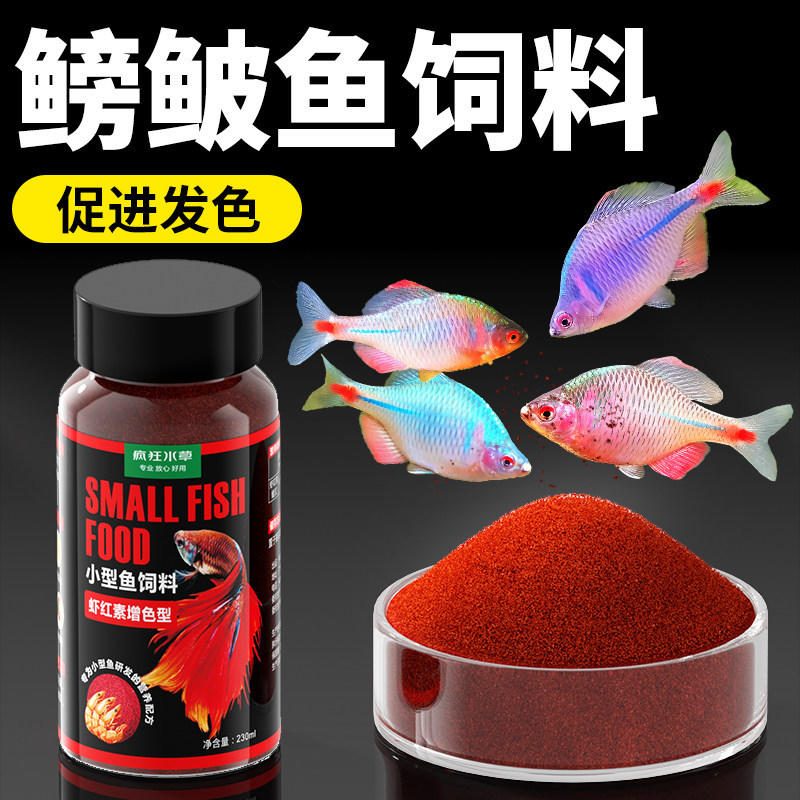 鳑鲏鱼饲料 小型观赏鱼粮 小颗粒不浑水 孔雀鱼专用