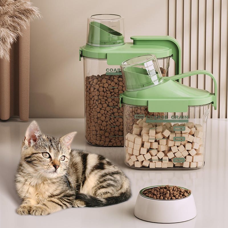 宠物猫狗粮防潮密封储粮桶 家用大容量零食冻干收纳罐